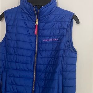 Vineyard vines girls S (size 8) vest royal blue